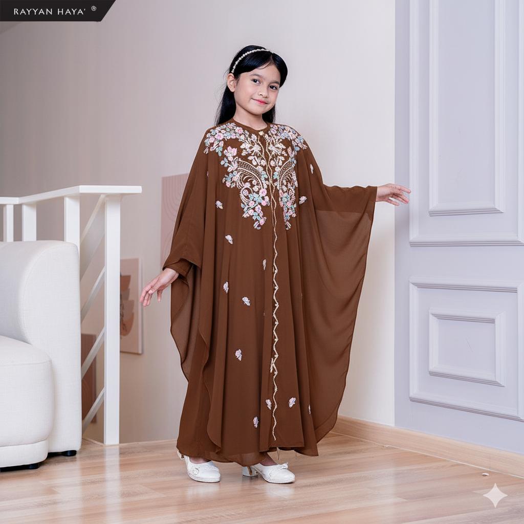 [PRE ORDER] Raysha Abaya Kids (Yellow Haze) – Rayyan Haya'